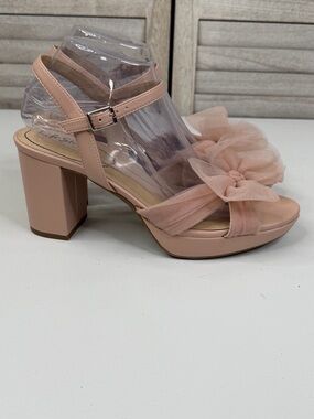 LIFESTRIDE Last Dance Blush Pink Platform Block Heel Dress Sandal-9(wide)